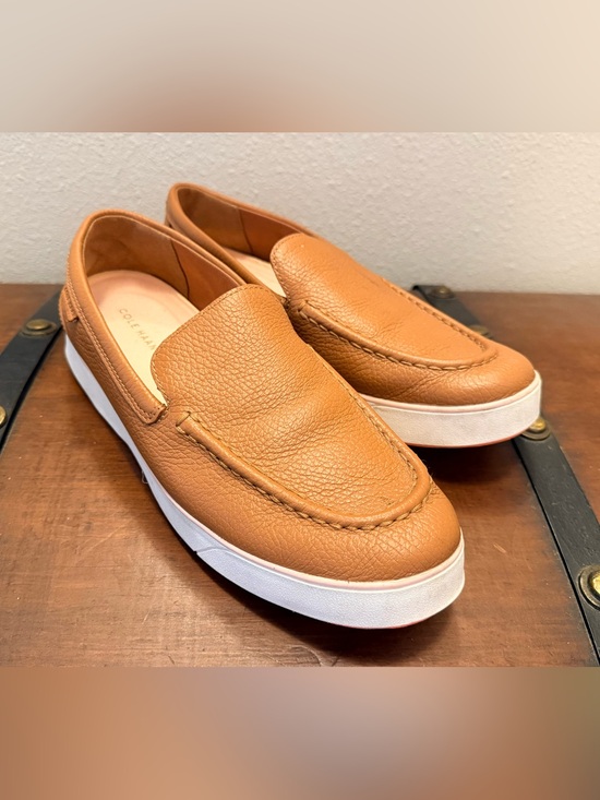 Cole Haan Shoes - Cole Haan Tan Leather Slip-On Loafers with White Sole
